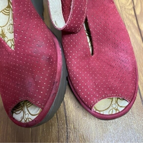 Fly London Yala Wedge Heels Shoes Sandal Women Size 8 - Picture 3 of 9